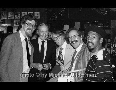Rusty Hassan, Felix Grant, W. Royal Stokes, Alexey Batashev and Bill Brower at Blues Alley October 24, 1988